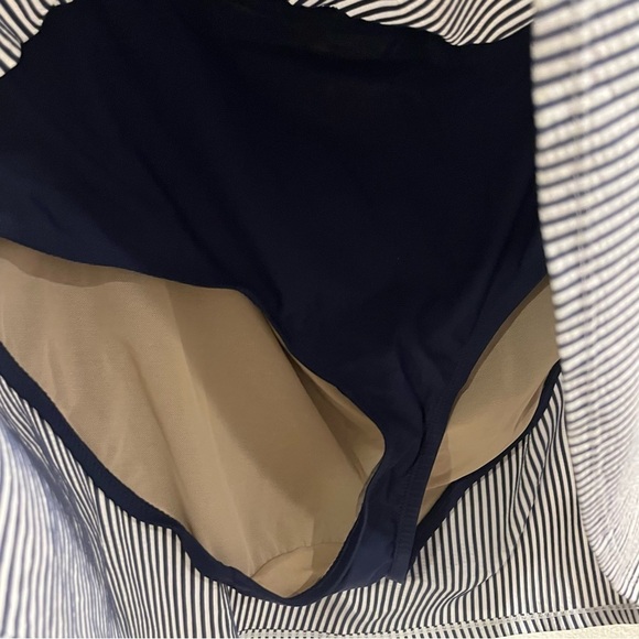 Cacique Chico’s blue and white stripe swimsuit new without tags size 20 - Picture 4 of 15
